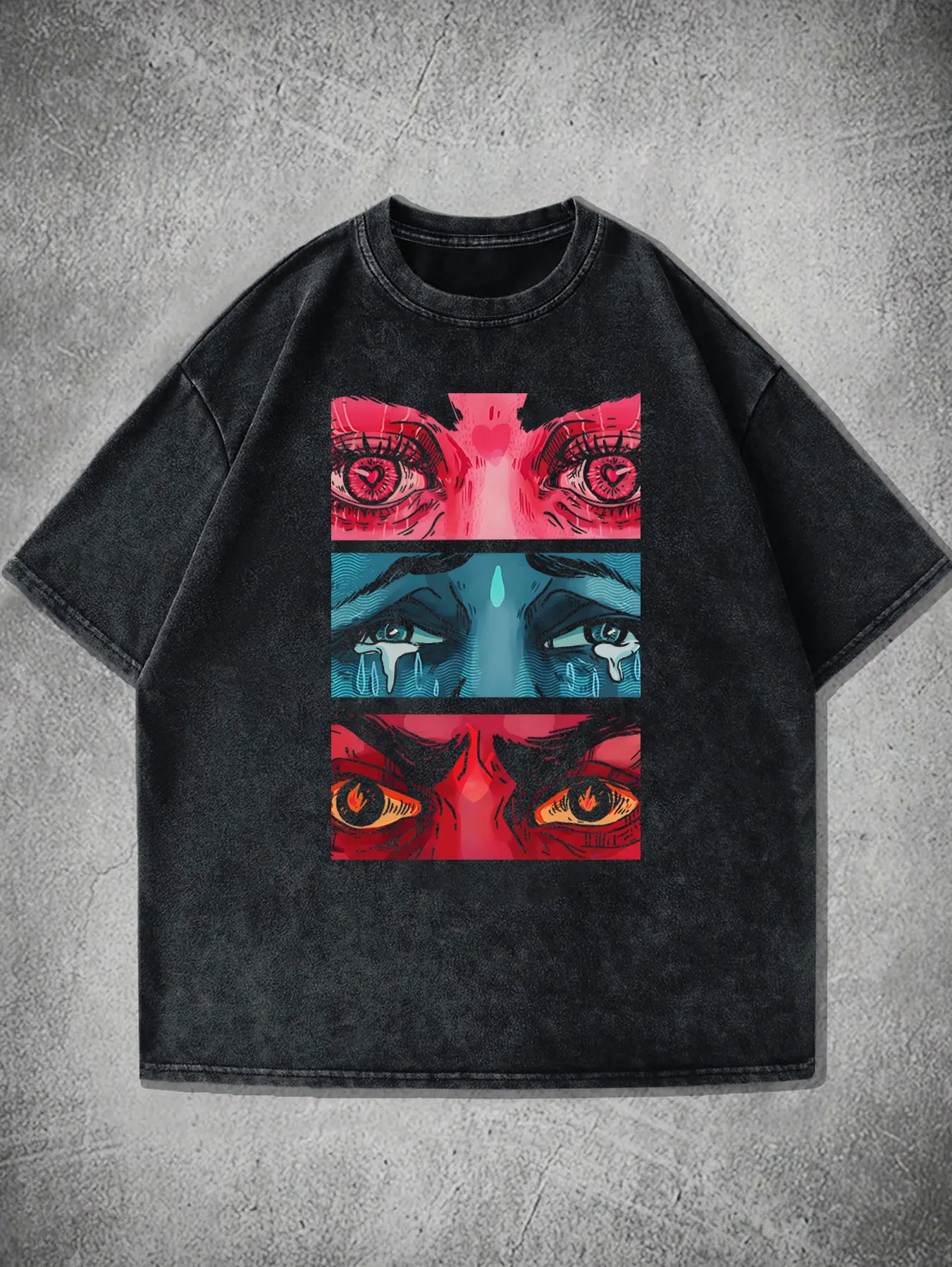 

Anime Graphic T Shirts Washed Vintage T-shirts for Women Harajuku Y2k Tops Shirts Street Style Unisex Fashion Clothing