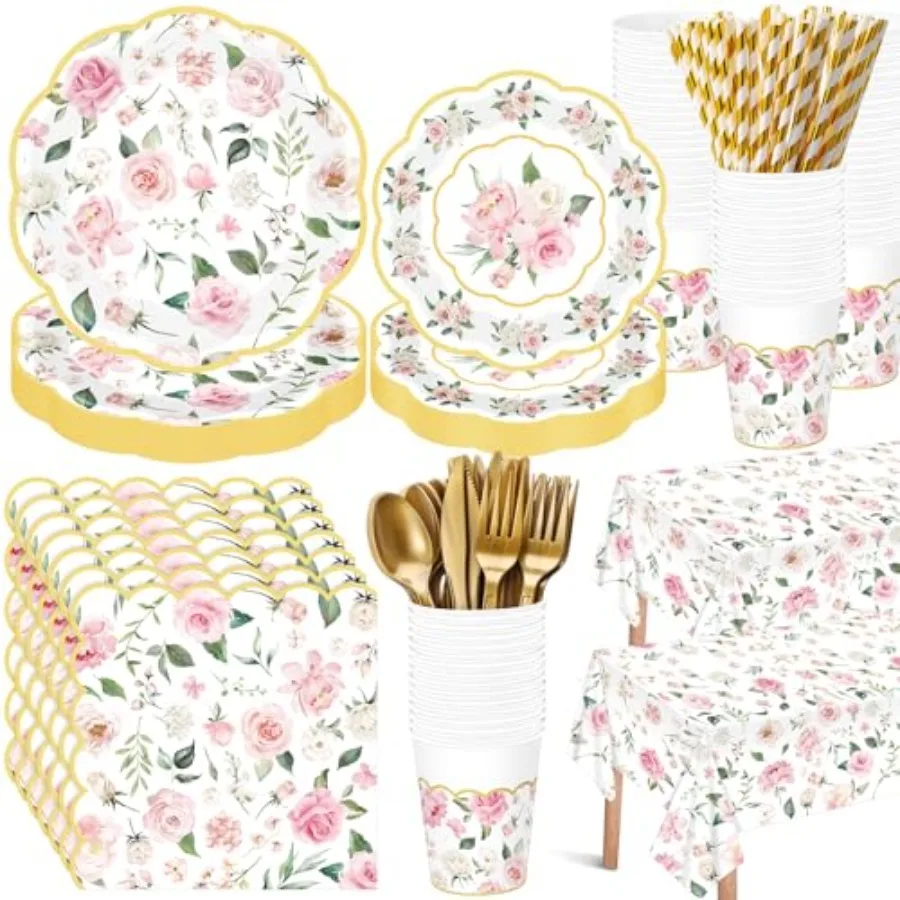 452 Pcs Pink Floral…