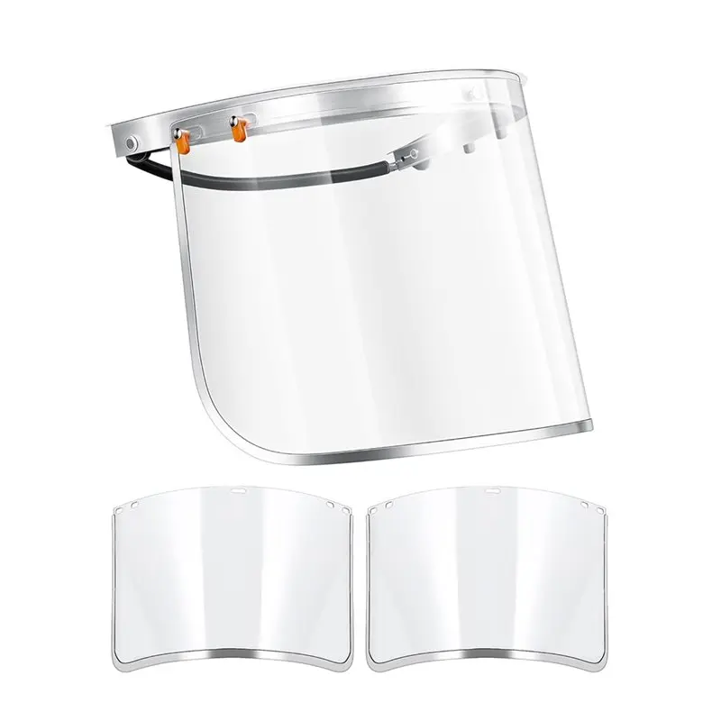 

AB33-Replacement Visors(3 Pcs) For Aluminum Face Shield Adapter With Safety Face Shields For Cap-Style Hard Hat Safety Gears