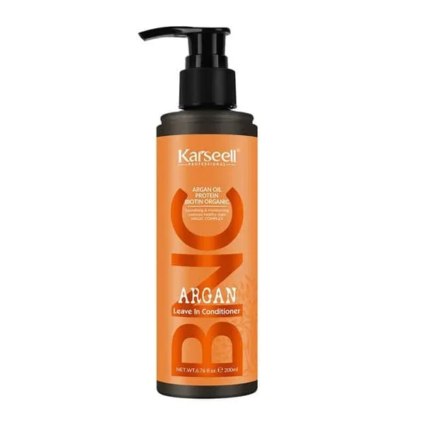 KARSEELL Acondicionador en Crema para el Cabello sin Aclarado Aceite de Argán Proteínas Biotina Pelo Seco y Dañado Pelo encrespado Desenredante Suavidad Brillo Intenso Hidratación Nutrición Reparación