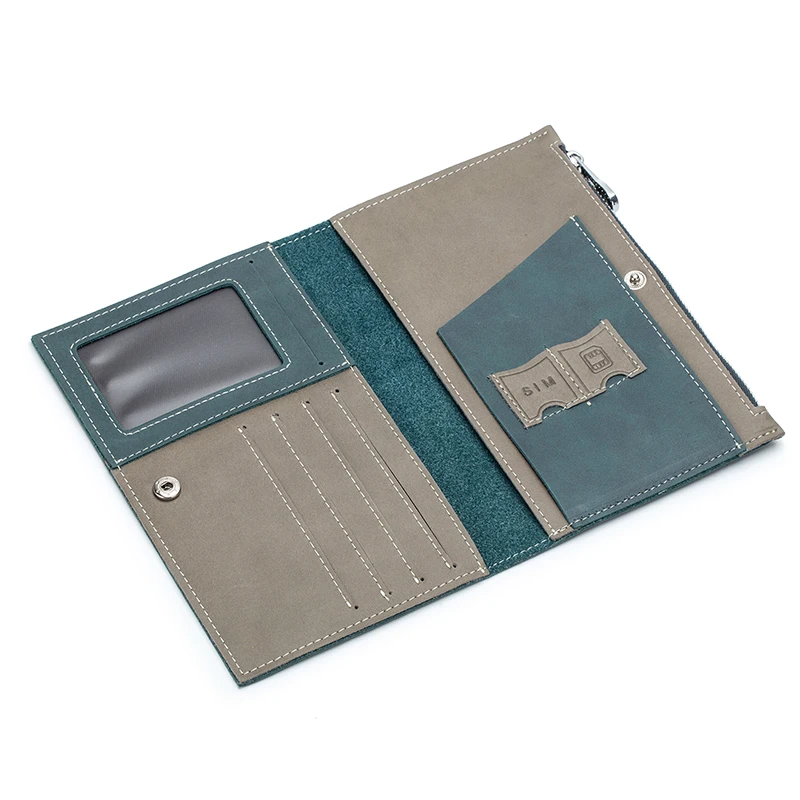 Cowhide Passport Holder Genuine Leather Passport Money Card Holder Coin Purse Travel Wallet for Men with RFID Protection Purses