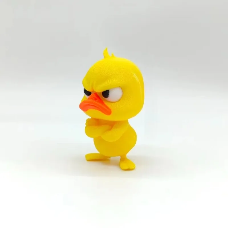 1Pcs  Angry yellow duck statue, angry white eyed funny duck, humorous indoor and outdoor home decoration, and car decoration
