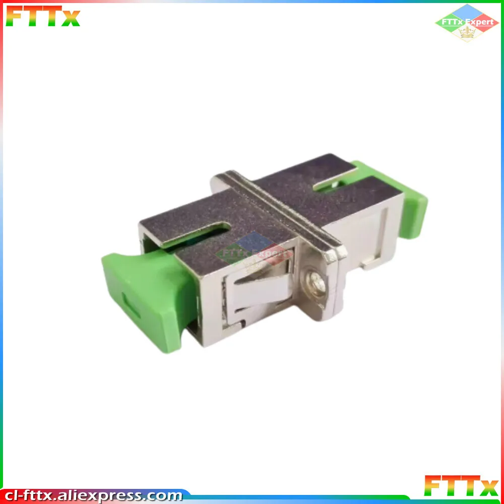 Conector adaptador de fibra óptica, acoplador flange, modo único geral transportadora grau, atacado, novo, SC, APC, 100pcs