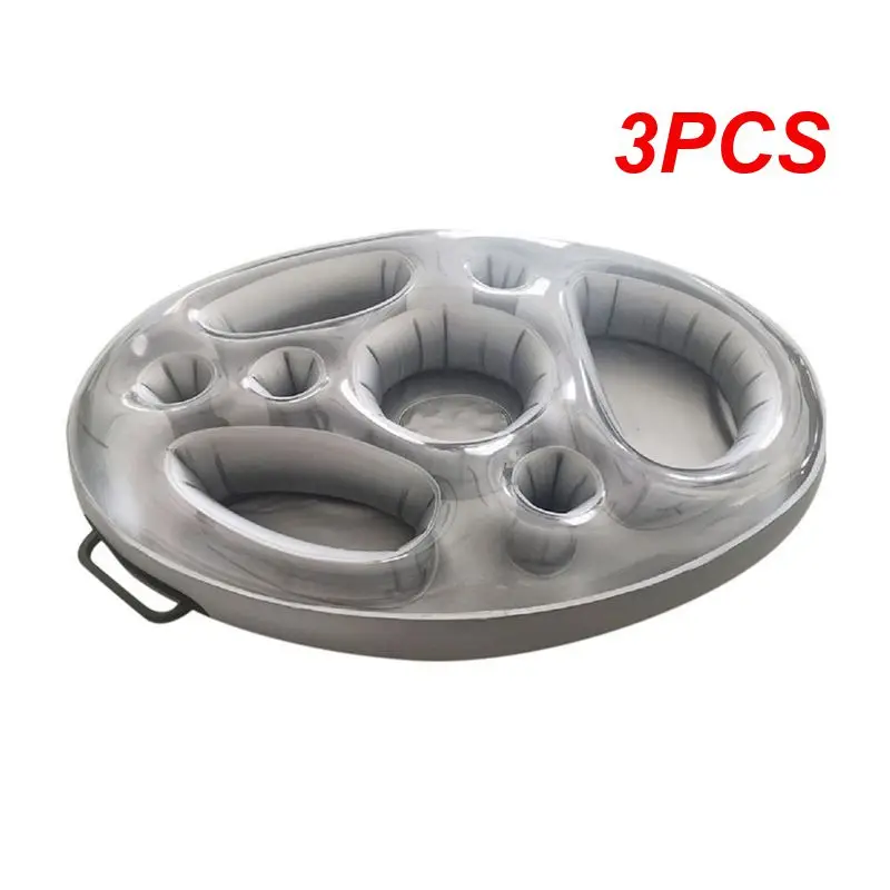 

3PCS Summer Party Bucket Drinks Wine Cup Holder Inflatable Pool Float Beer Table Swimmin Pool Beach Drinking Cooler Bar Tray