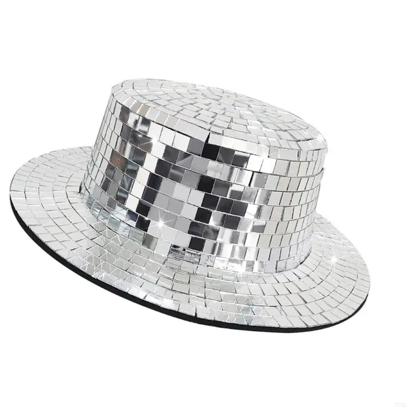 

77HE Портативная рыбацкая кепка с зеркалом в стиле диско для вечерних вечеринок и выступлений на сцене