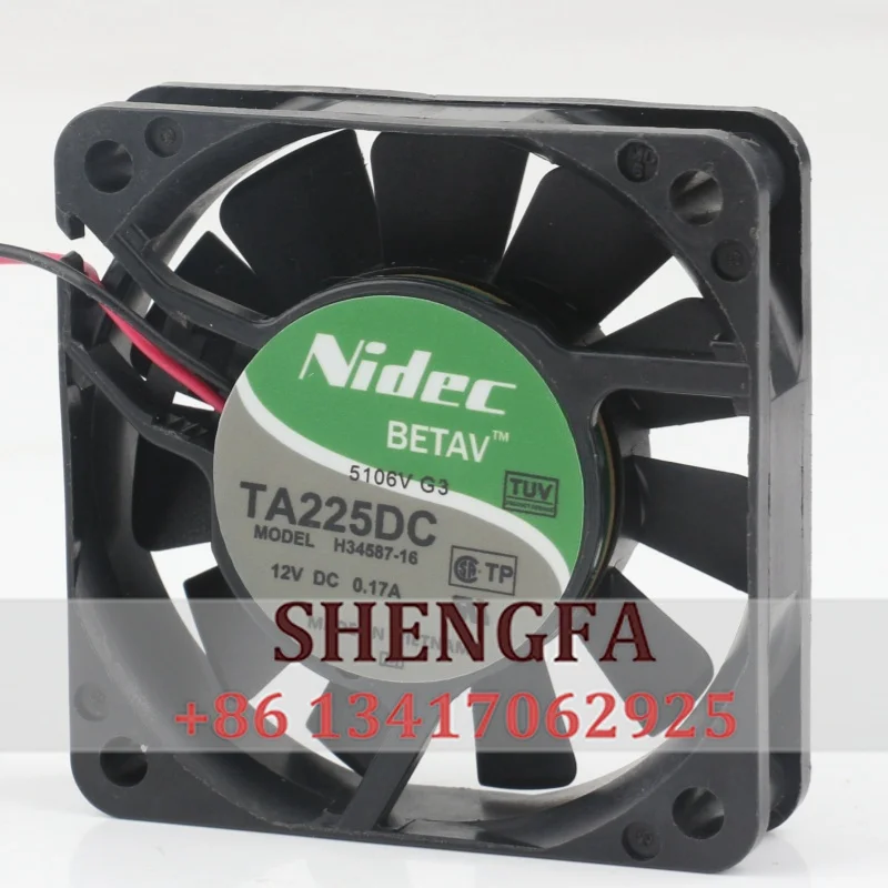 New Original Nidec 5V 24V 48V DC 12V 0.17A 6015 6CM 60X60X15MM AC EC Two-wire Inverter Silent Power Supply TA225DC H34587-16 Coo