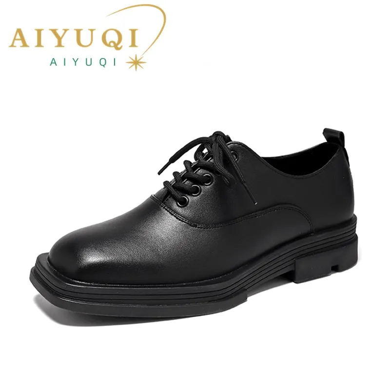 

AIYUQI Dress Shoes Men British Style 2023 Summer New Business Formal Shoes Men Square Head New Oxford Shoes Men