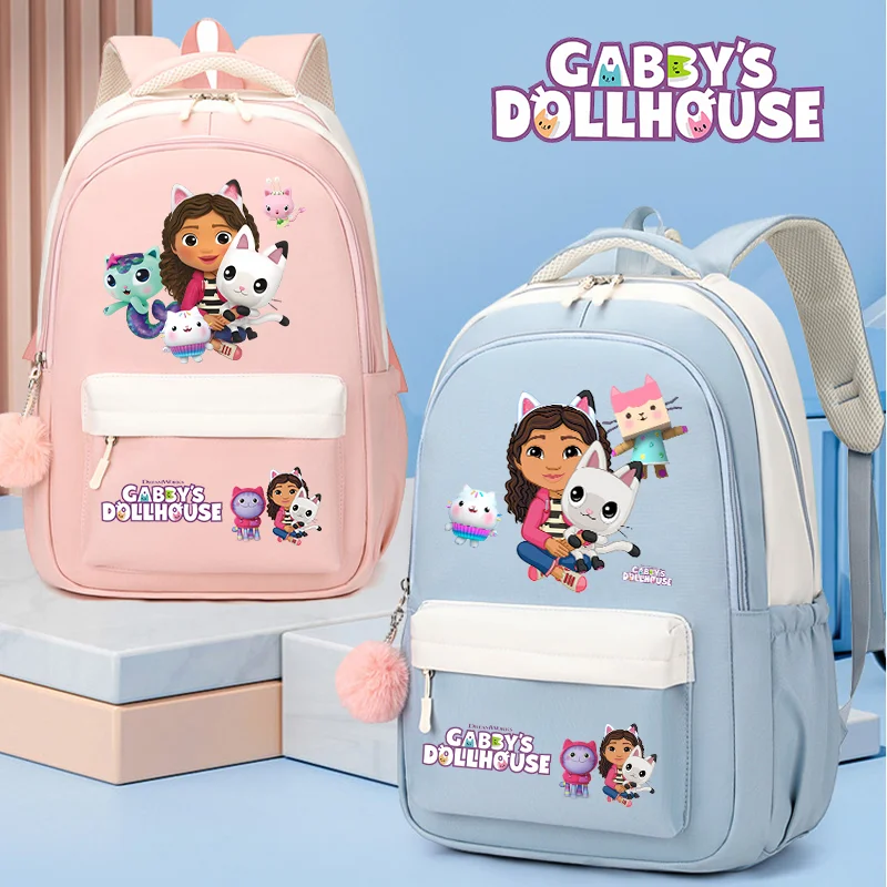 

Gabby Dollhouse Backpack High-quality Shoulders SchoolBag Children Printed Cartoons School Large-capacity Backpack Rucksack Gift
