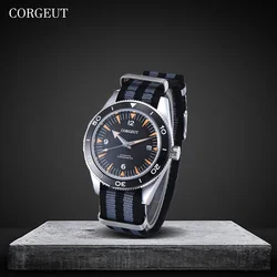 CORGEUT customized 41mm Premium Luxury Business Travel Cowhide Men's Watch Automatic Mechanical Sapphire Glass Rotating Bezel