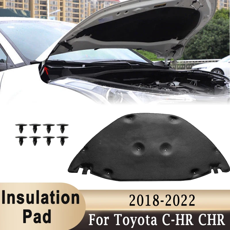

Front Hood Engine Insulation Pad For Toyota C-HR CHR AX10 AX50 2018-2022 Soundproof Heat Cotton Thermal Insulation Mat