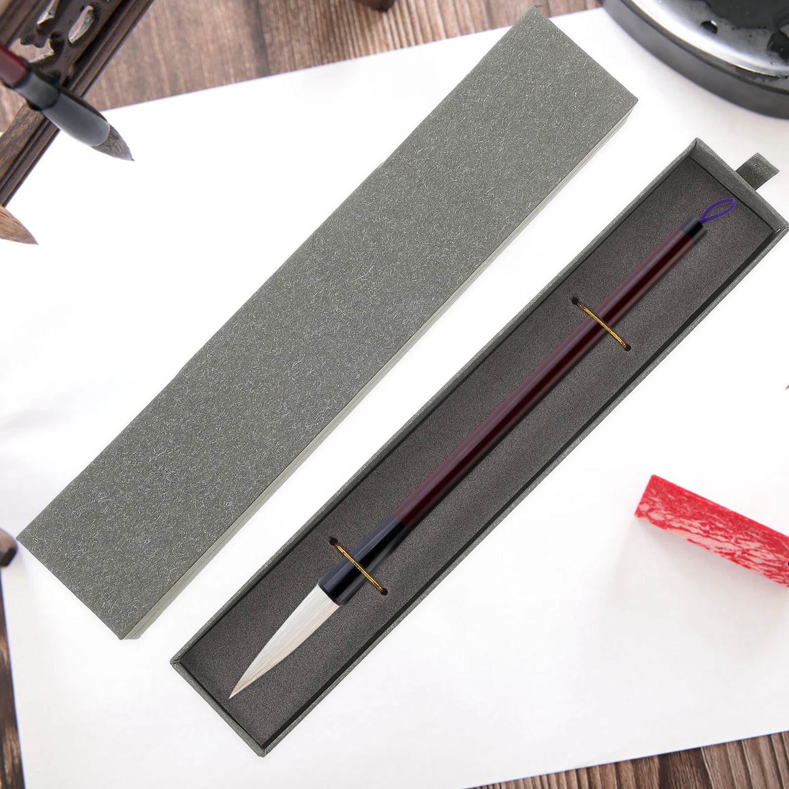 

1Pcs Drawer Style Calligraphy Brush Box Elegant Pen Case Portable Storage Case