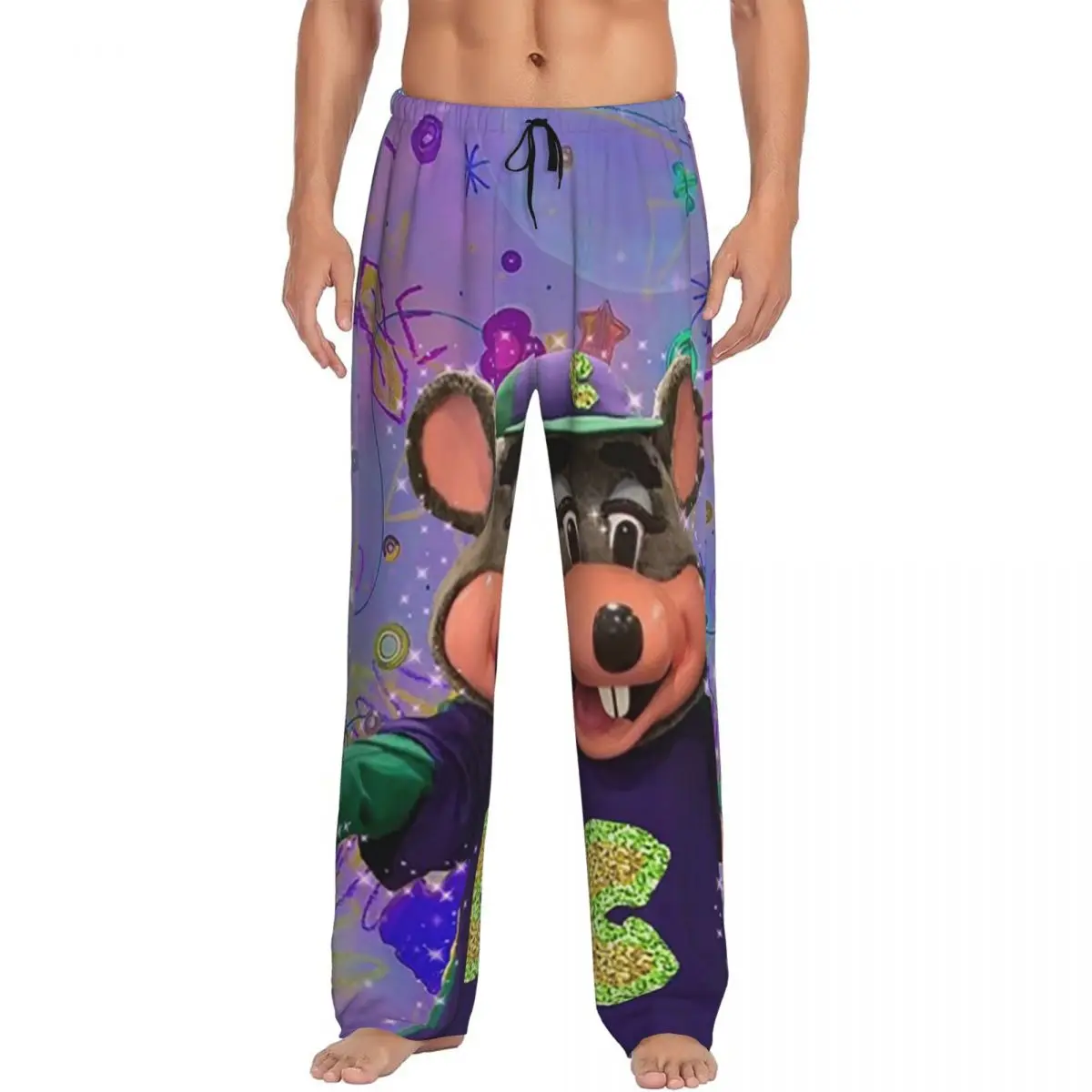 

Изготовленные на заказ пижамные штаны Avenger Chuck E Cheese, мужская одежда для сна, штаны для сна с карманами