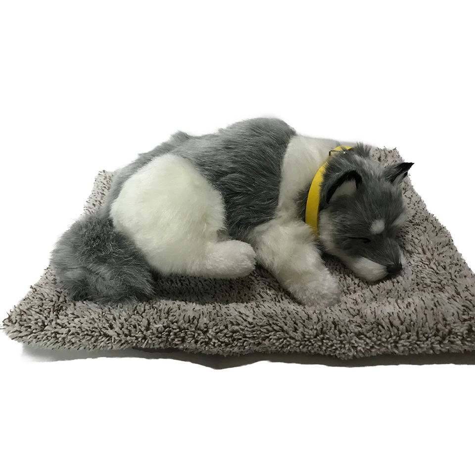

Gift Kawaii Plush Simulation Dog Stuffed Animal Manual Paste High Quality Artificial Fur Toy Childre Gift Home Car Decoration