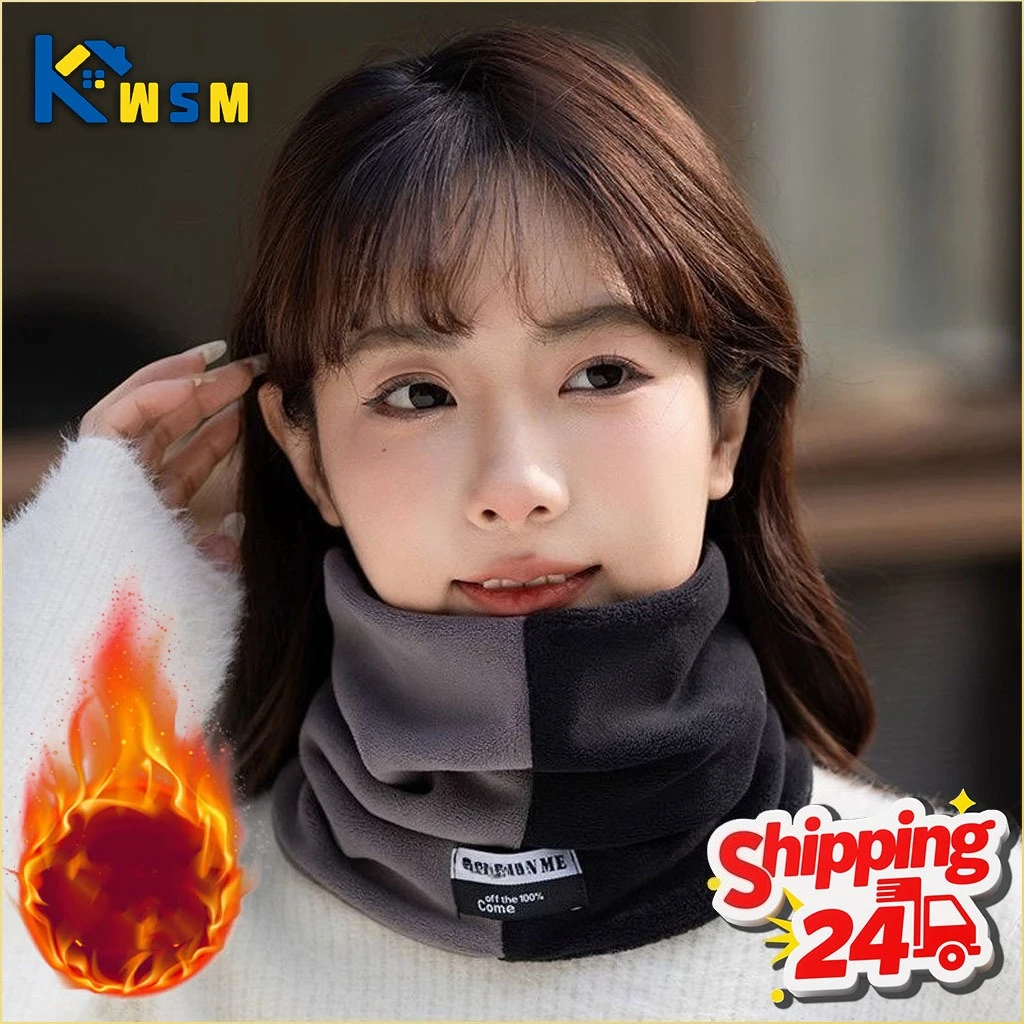 

Женский утолщенный зимний теплый шарф для шеи, маска для лица для езды на велосипеде, защита от холодной погоды, ветрозащитная флисовая подкладка