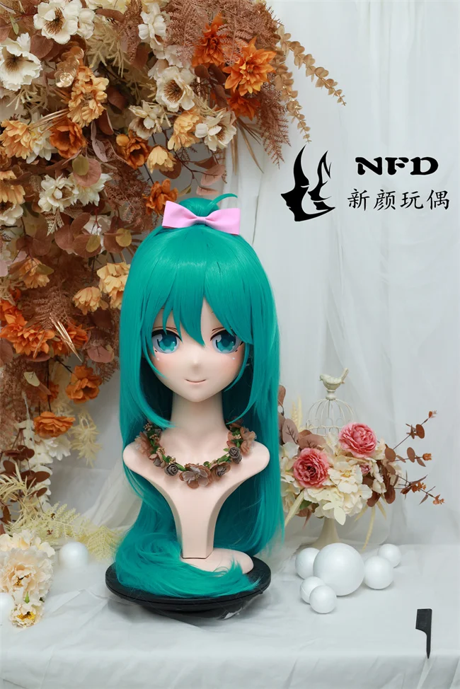 

(NFD41——3)Customize Full Head With Lock Crossdress Doll Female/Girl Japanese Anime Cartoon Character Kig Cosplay Kigurumi Mask