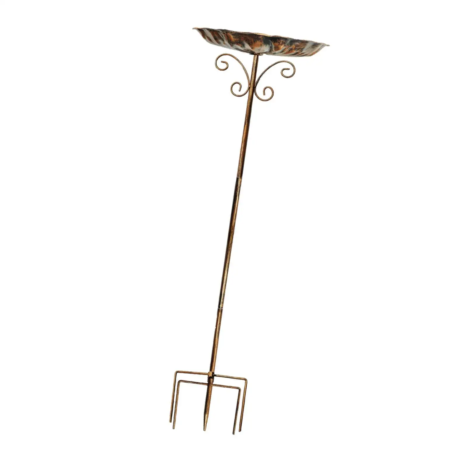 

Bird Bath Feeder Bowl Sturdy Iron Garden Birdfeeder for Porch Outdoor Garden