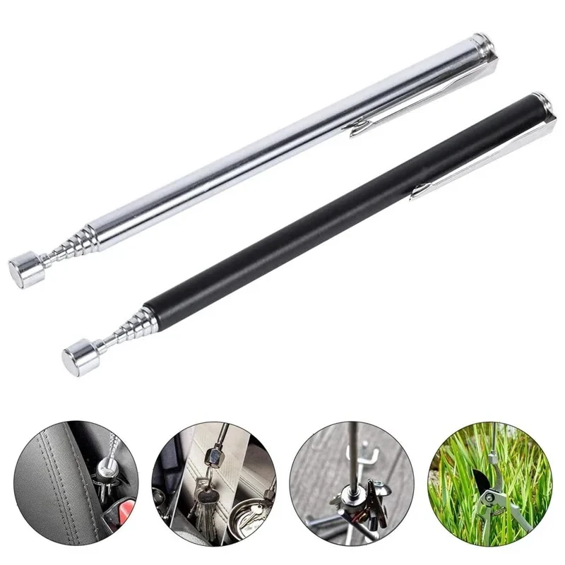 

Silver Portable Telescopic Magnetic Pen Handheld Mini Magnet Pick Up Tool Adjustable Pickup Rod Stick Picking Up Screws