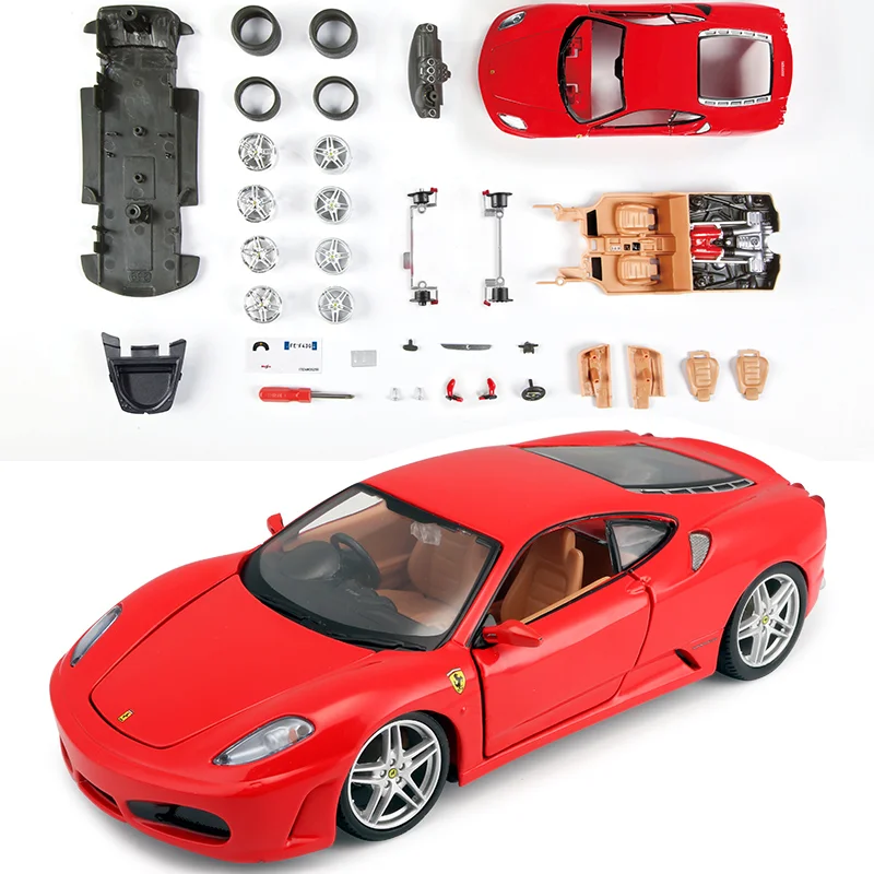 マイスト組み立て版 1:24 フェラーリ F430 合金スポーツカーモデル ダイキャストメタルレーシングカー 車両モデル シミュレーション 子供向けギフト