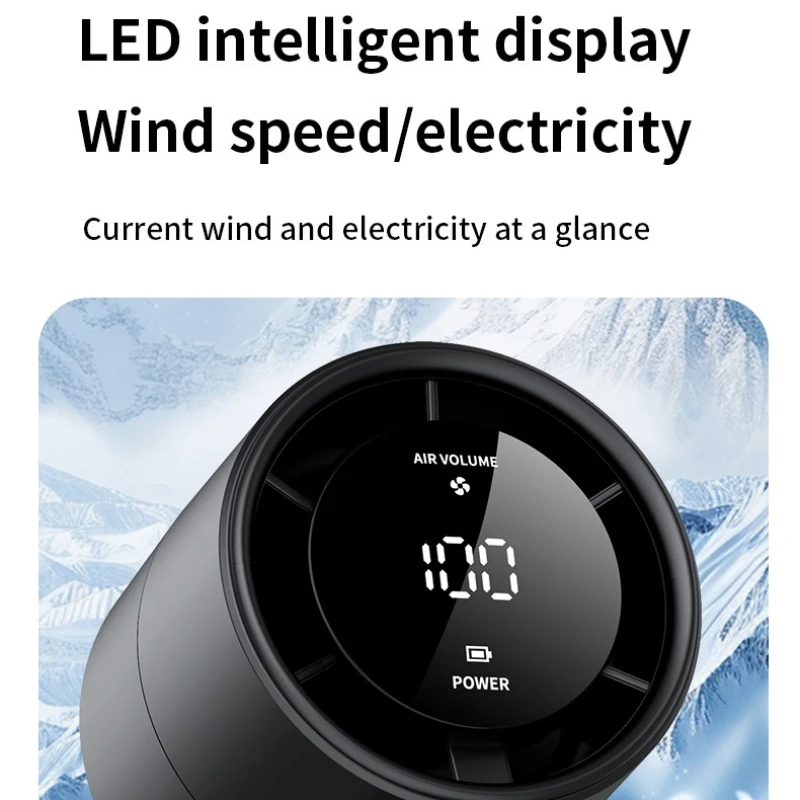 Xiaomi Youpin 扇風機高速ポータブルターボクーラーファンデジタルディスプレイ 100 速度調整ワイヤレスハンドヘルドファンホーム