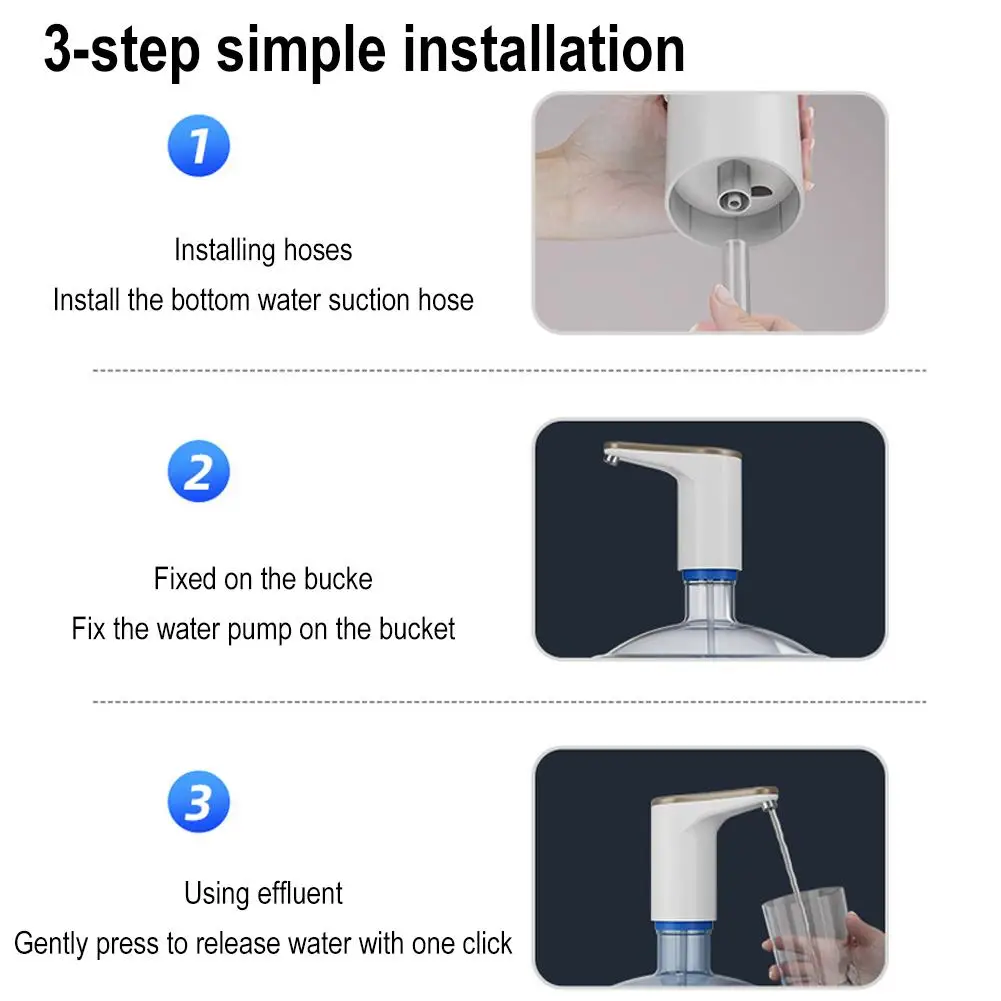 Wireless Water Dispenser Mini Barreled Water Electric Pump USB Charge Portable Automatic Water Bottle Pump Home Drink Dispenser