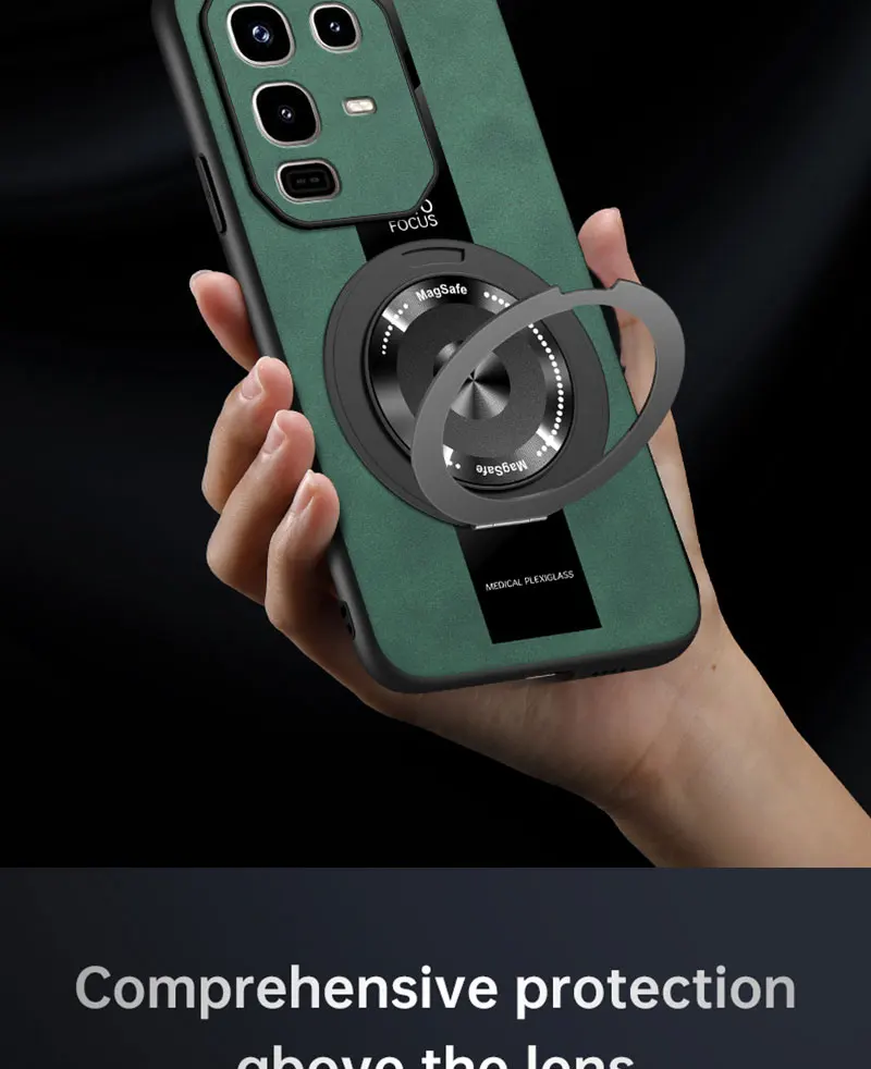 Etui 360 dla Infinix Note50 Pro 50S °   Obrotowy Stojak Pokrowiec ze Skóry Jagnięcej Porsche do Infinix Note 50 Pro+ 50 X Odporny na Wstrząsy Bumper Funda — zdjęcie produktu 2