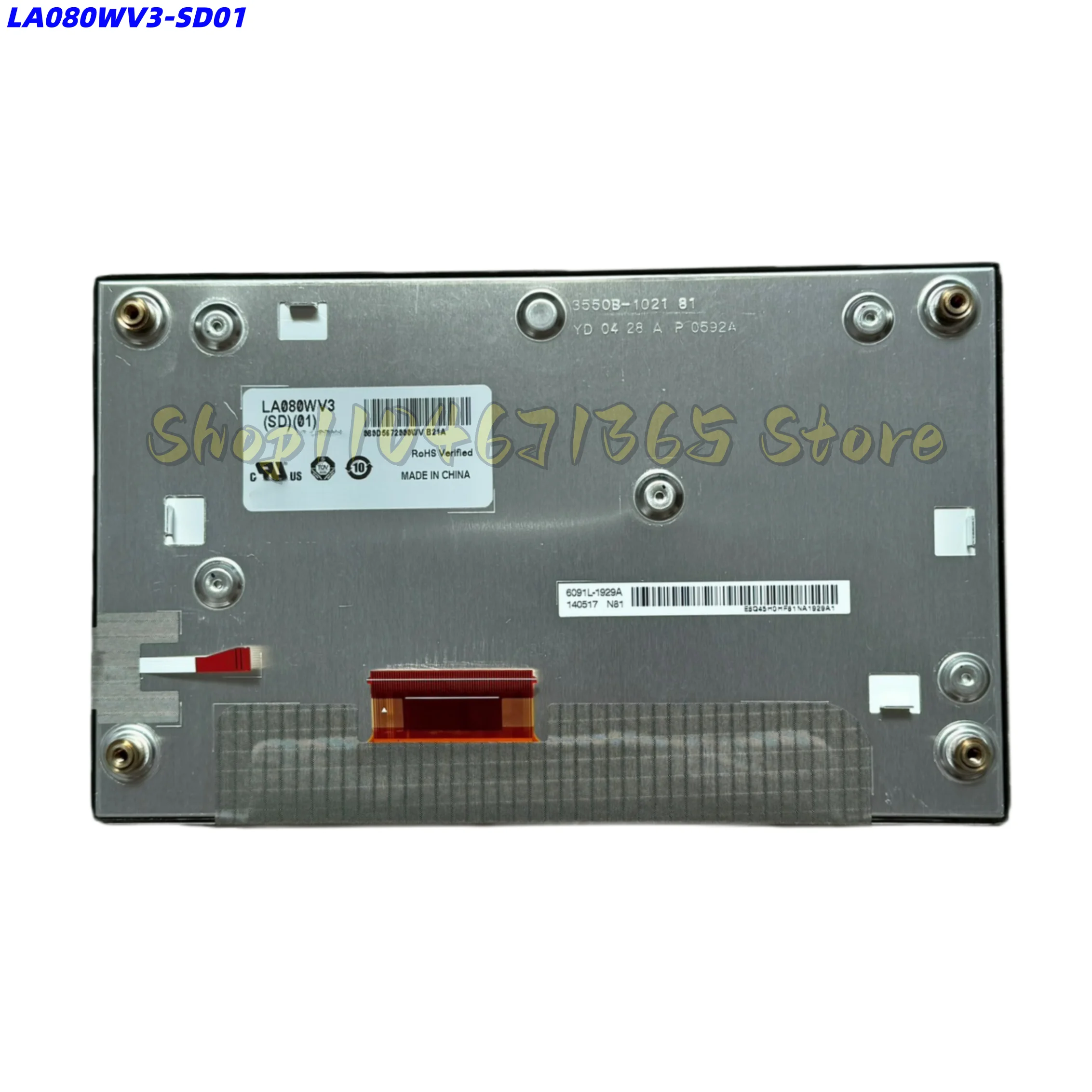 

LA080WV3-SD01 LA080WV3(SD)(01) LA080WV3 SD 01 8-дюймовый ЖК-дисплей для Kia Hyundai GPS DVD-навигация
