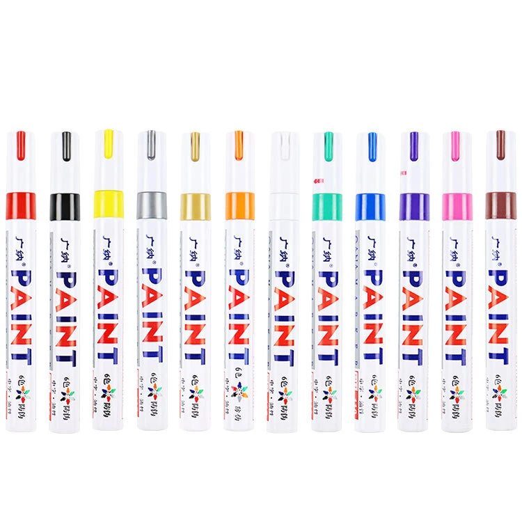 12สีถาวร Marker ปากกาสำหรับ CD รถยนต์รถจักรยานยนต์ยางกันน้ำ3.0มม.1ชิ้น