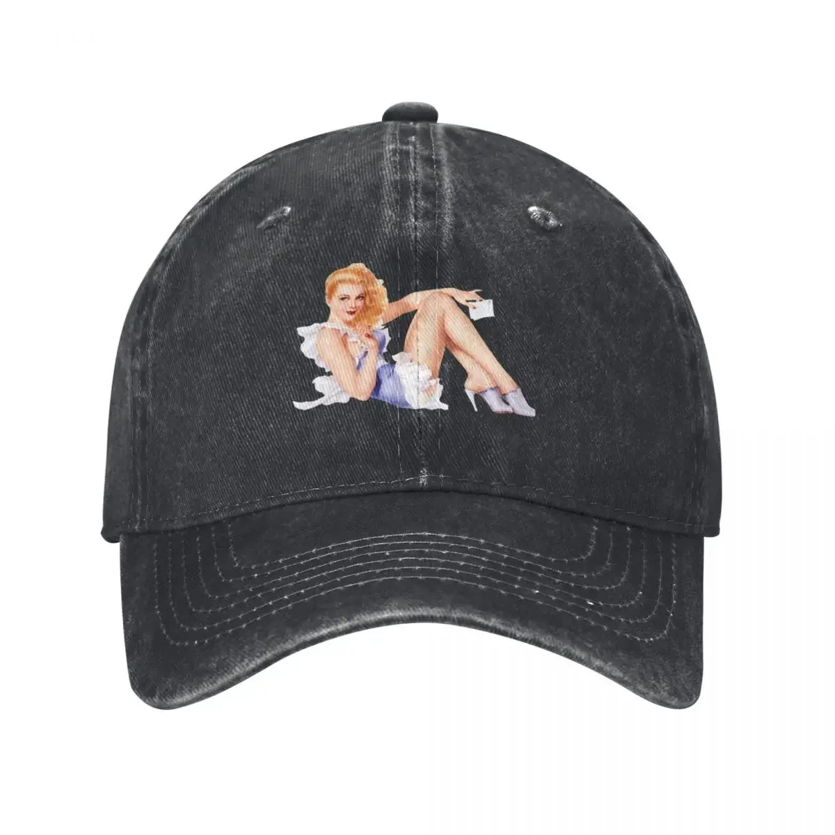 Order Please by Alberto Vargas Remastered Xzendor7 Classic Old Masters Vintage Art Reproductions Baseball Cap