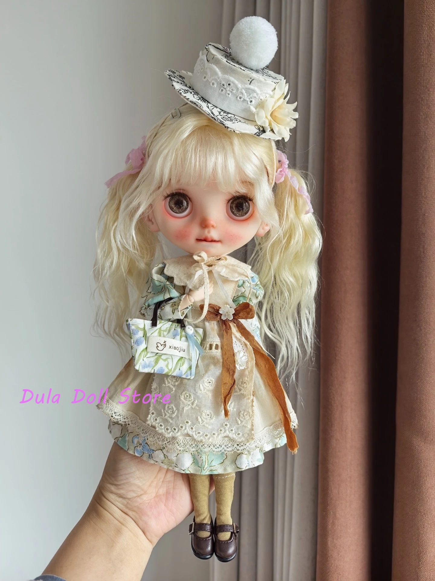 Dula Doll Clothes Spring distressed embroidered flower doll set Blythe Qbaby ob24 ob22 Baby Azone Licca ICY JerryB Bjd Doll