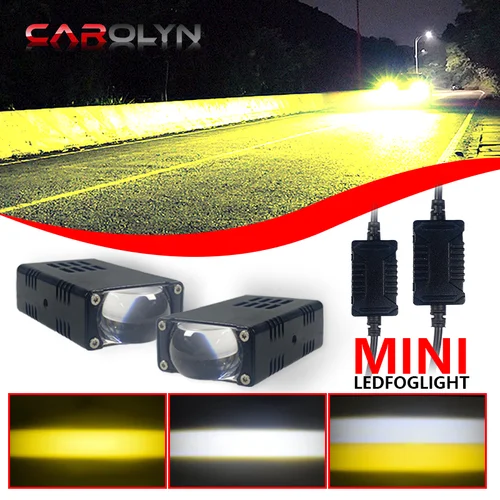 Imagen 1 del producto Faros antiniebla Led para parachoques, lente de proyector, luz de trabajo, Mini luz de conducción, luces auxiliares para focos de barra de motocicleta y coche