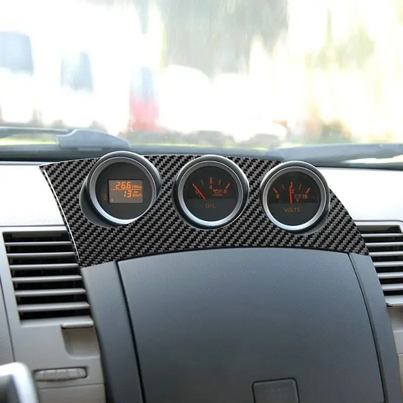 Auto-Innenausstattung aus weicher Kohlefaser, Zierleiste für das Mittel-Display-Panel, passend für Nissan 350Z 2003 2004 2005 2006 2007 2008 2009