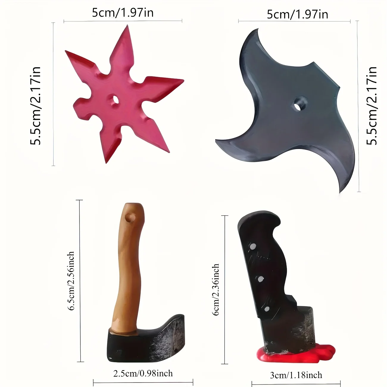 3D Funny Knife & Axe Magnets | Realistic-Looking Magnetic Stickers for Fridge, Whiteboard & Office Cabinets view 4