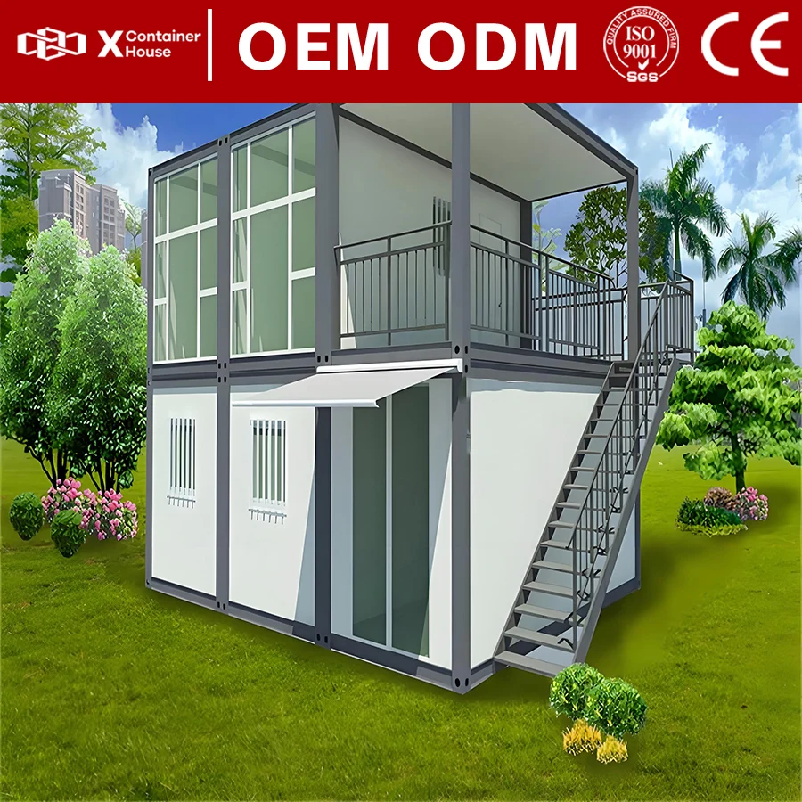 

Shipping Container Home Prefabricated Building Multi Layer Cabins Houses Ready to Live in Wind Resistance Leak Proof Waterproof