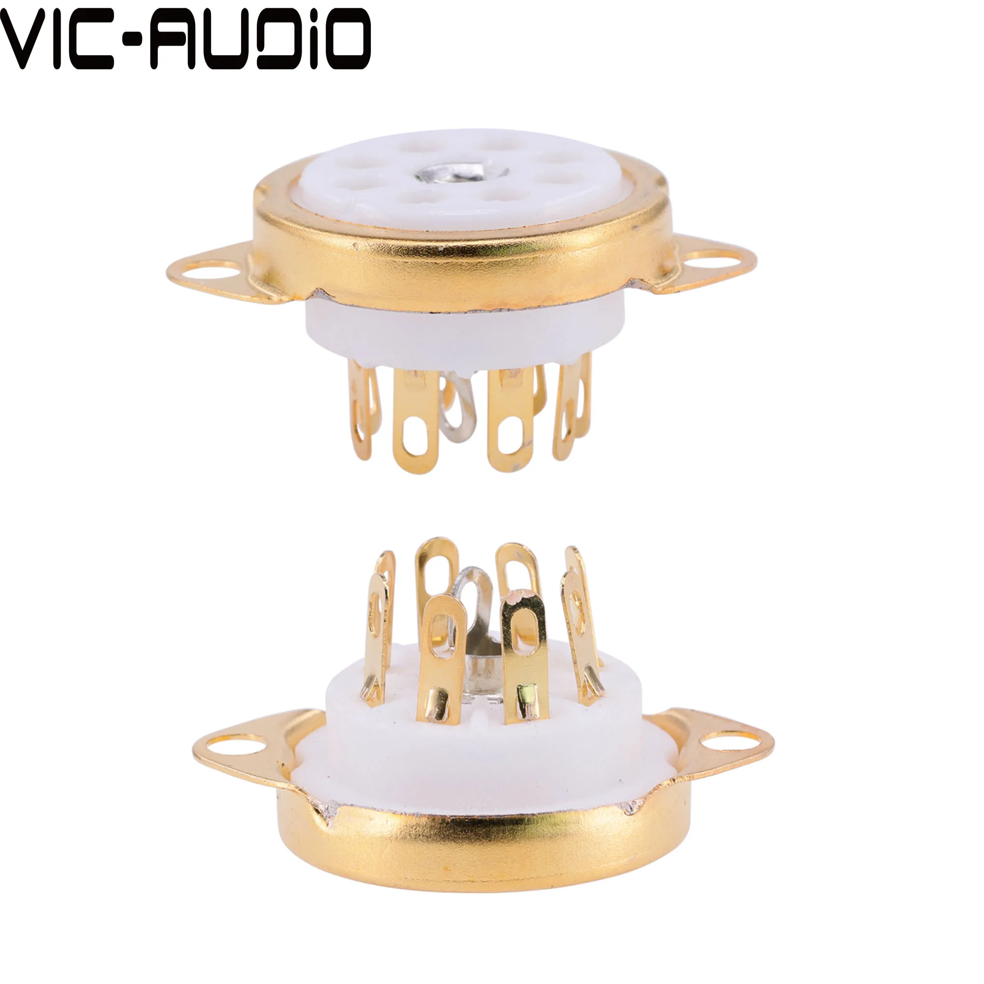 8Pin ซ็อกเก็ตเซรามิค GZC8-Y-9 Vintage วาล์วซ็อกเก็ตสำหรับ ECC40 AZ41 EF40 EF42 EL41สูญญากาศเครื่องขยายเสียงเสียง HIFI