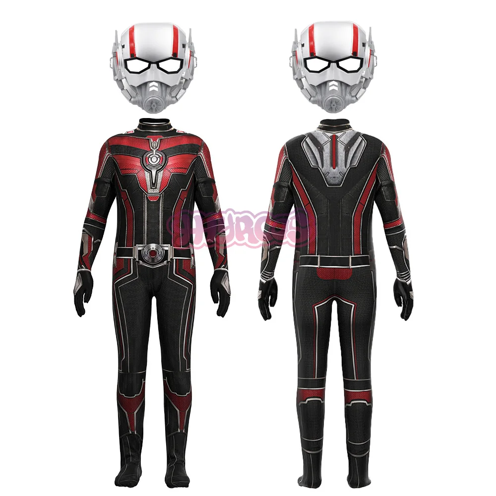 Ant Mens Cosplay Costume Adult Boys Quantumania Cosplay Antmens And Wasspp Halloween Mask Helmet Jumpsuit Bodysuit Zentai Suit