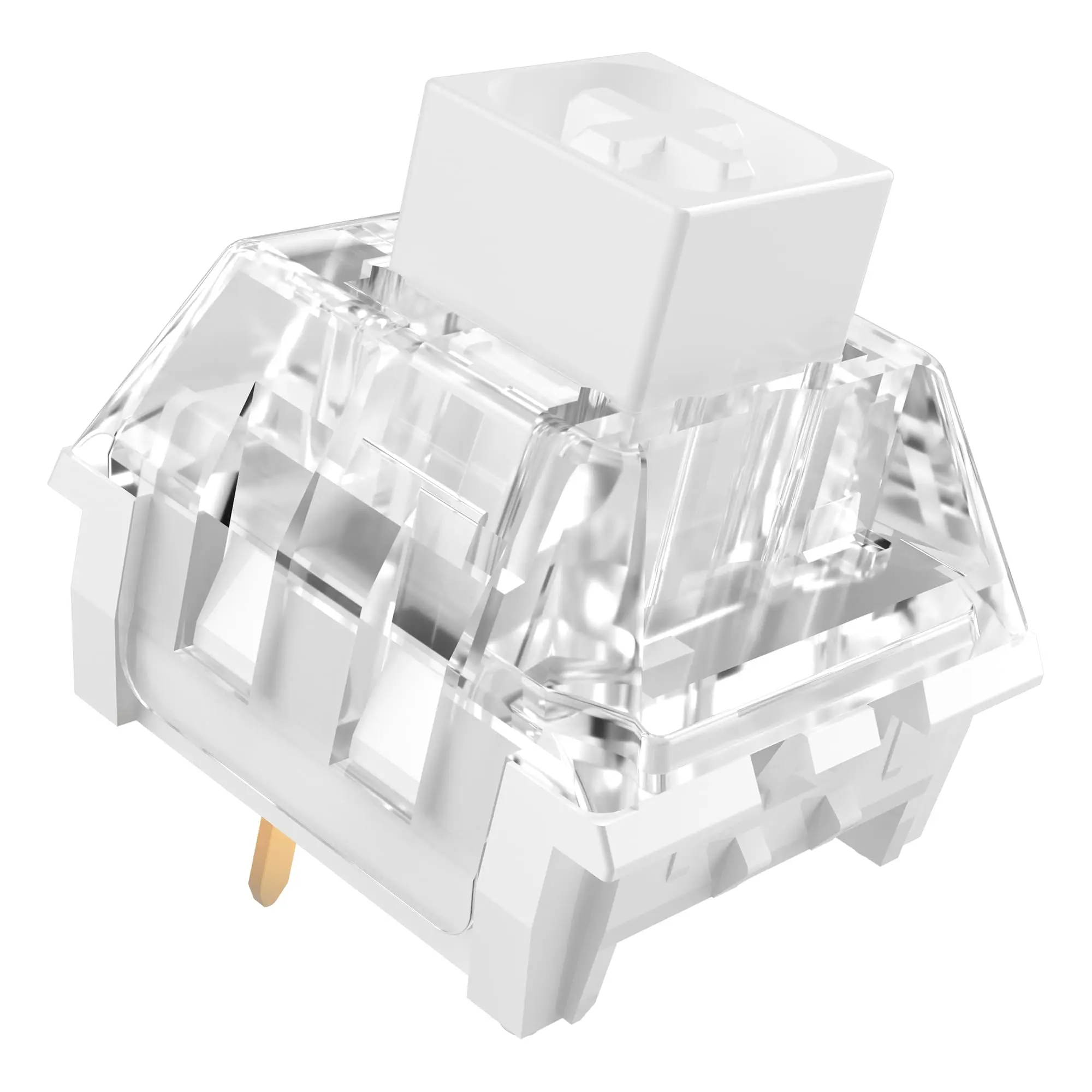 KBDiy & Kailh Box White Switch Mechanical Keyboard Switches,3-Pin 45gf Clicky Pre-Lubed Waterproof Gaming Keyboard Kit Switches