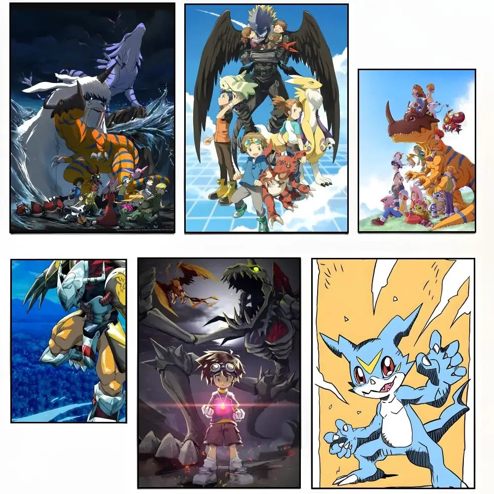 Anime Adventure Digimon Poster Modern Living Room Artwork & Beautiful Home Decor Style