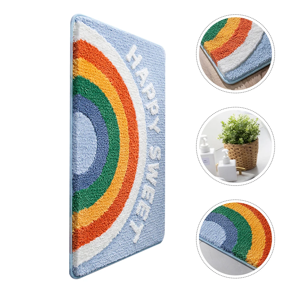 

Non slip Floor Mat 40x60cm Rainbow Bath Rug Absorbent Home Accessory Anti s Door Mat Washable Bathroom Rugs Household Mats