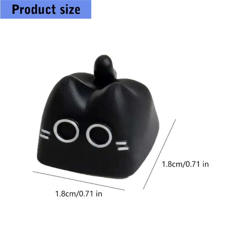  Unique Curved Tail Cats Shaped Resin Keycap For Personalizing Mechanical Keyboards