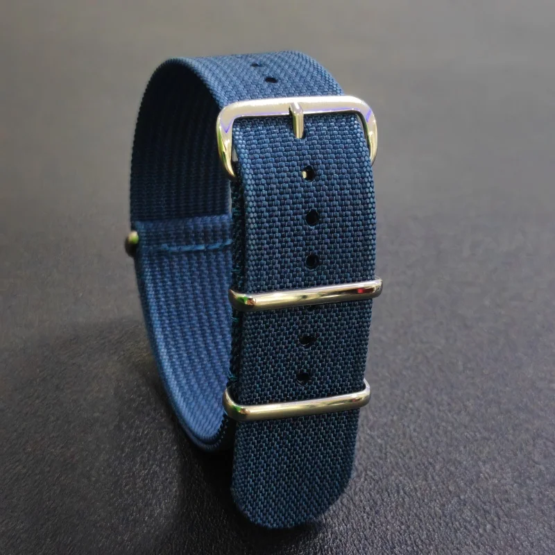 Pulseira NATO Canelada de 18mm 20mm 22mm para Relógios com Tecido Balístico, Acessórios de Alta Qualidade em Nylon