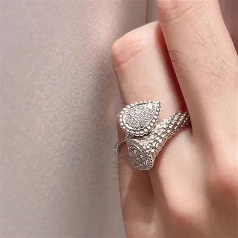 Cross drop ring feminine quality light luxury niche design advanced unique personality sweet gift