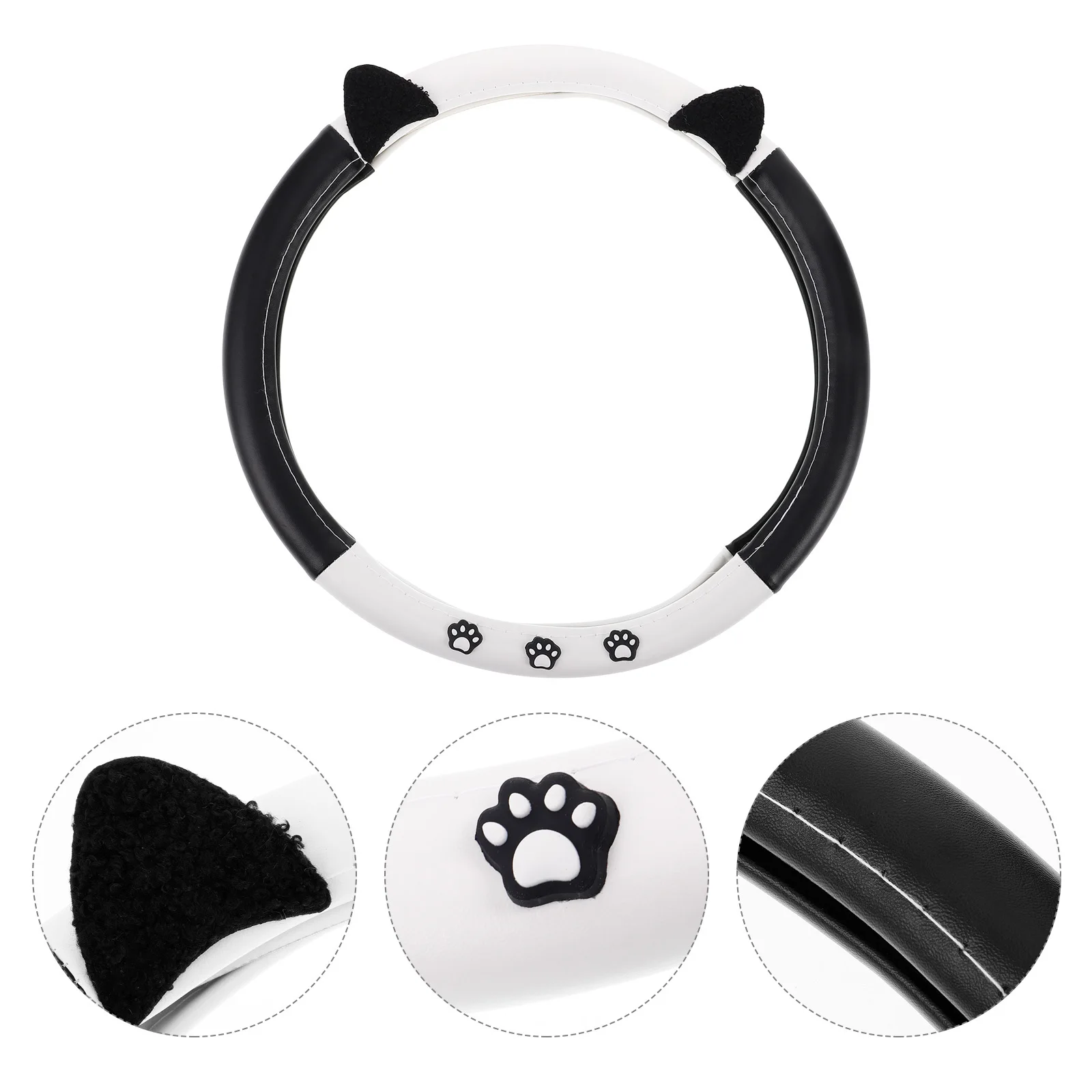 

Cute Cartoon Car Steering Wheel Cover Universal Soft Antislip Nonskid Protective Sleeve for Car Interior Decoration