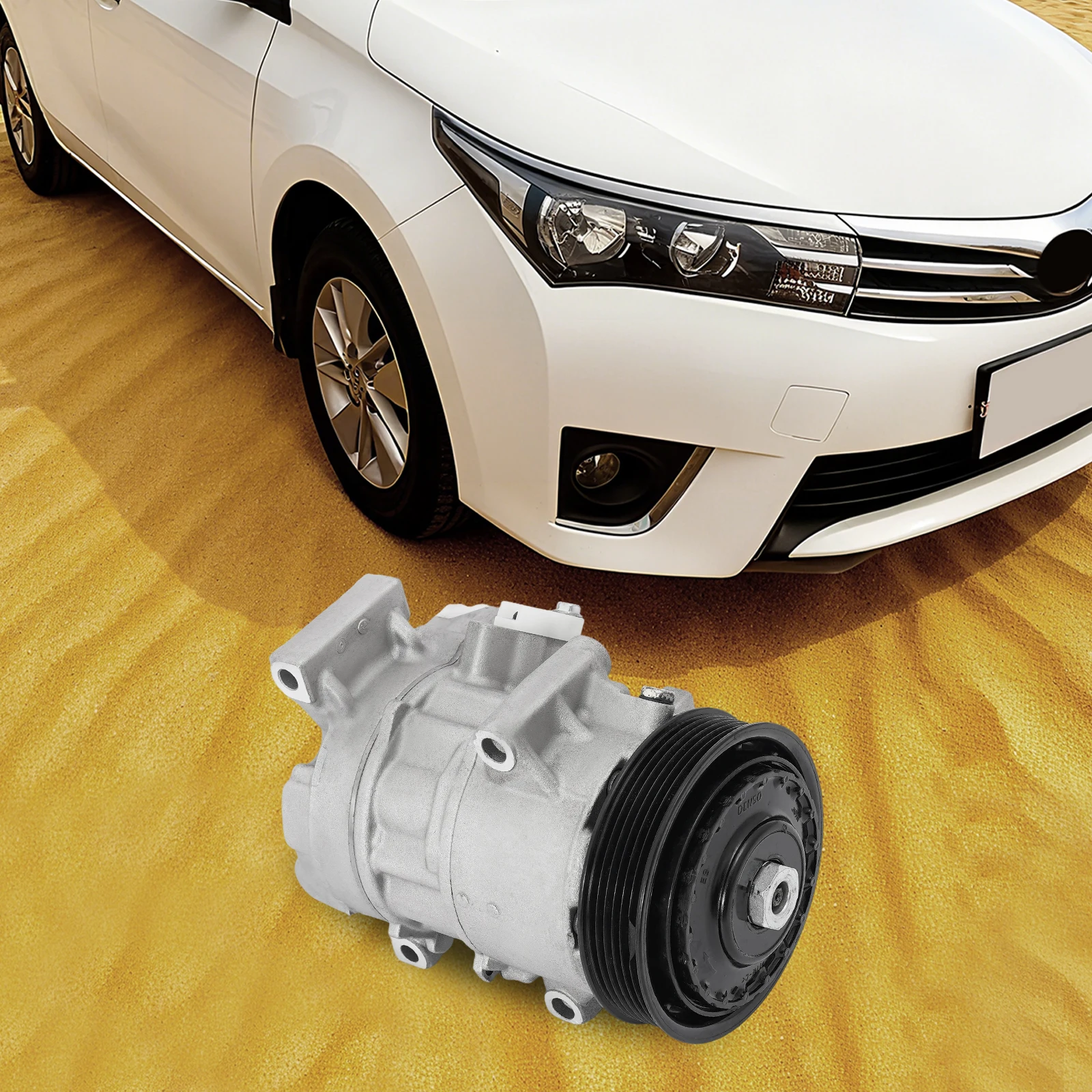 88310-02852 New A/C Compressor 12V, Direct Replacement Air Conditioning Compressor For 2014-2016 Toyota Corolla 1.8L, CNC Machined Car AC Compressor