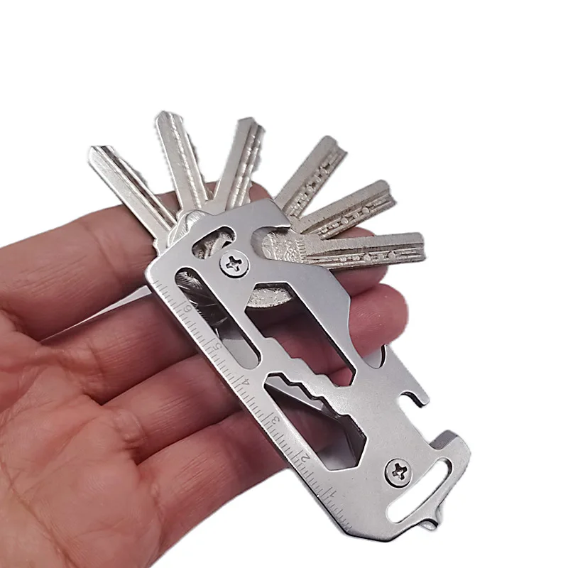 Outdoor Multi-função ferramenta saco, chave de fenda, chave de armazenamento fivela, Ec Portable Card Bottle Opener, externo Hexagon Wrench