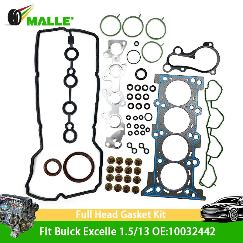 

Car Engine Gasket Set Repair Kit Suitable For Buick Excelle 1.5 2013-2016 L2B Auto Overhaul Cylinder Head Gasket Set OE:10032442