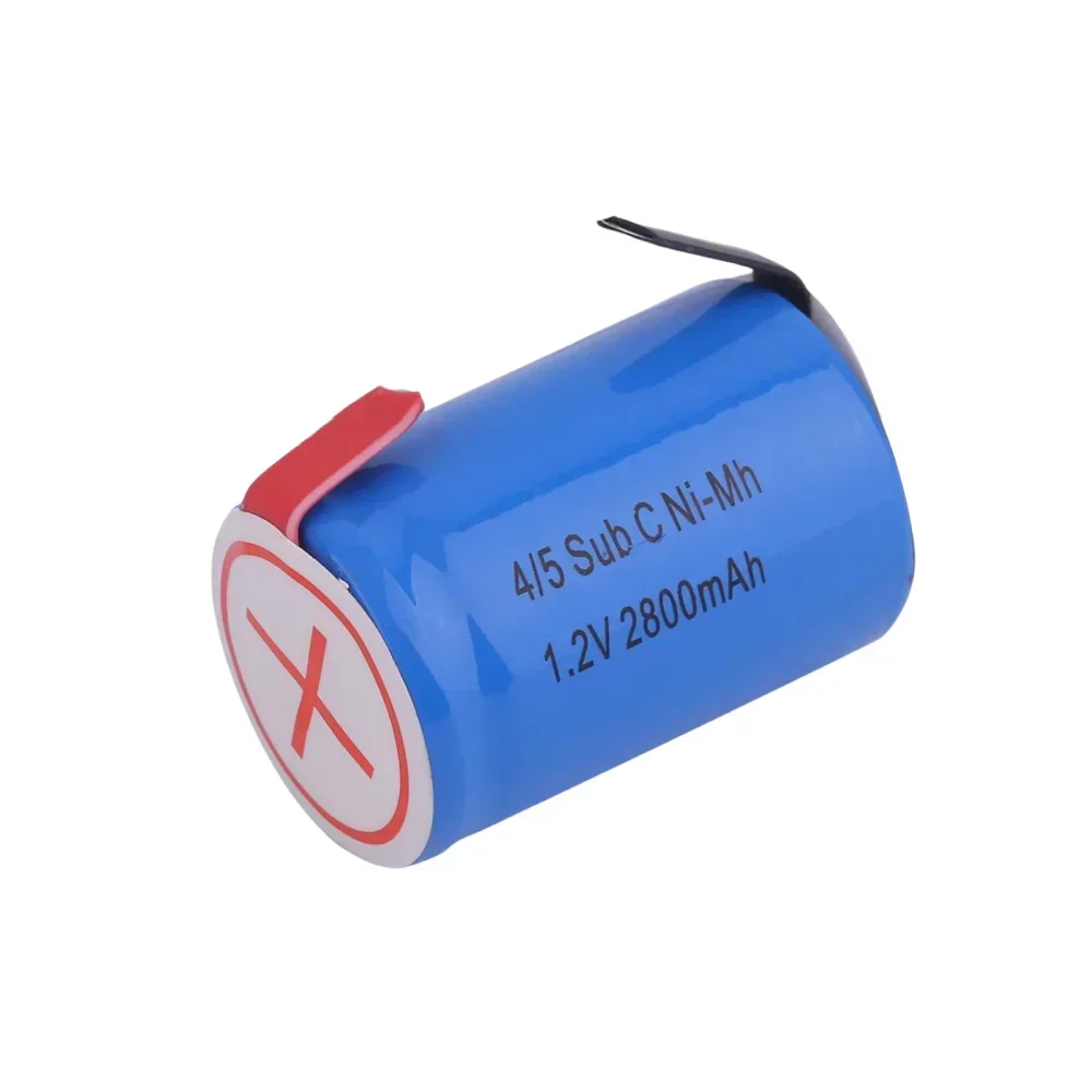 1.2V New 4/5SC Sub-C NIMH Battery 1.2V 2800mAh Rechargeable NiMH Battery with Soldered Lugs