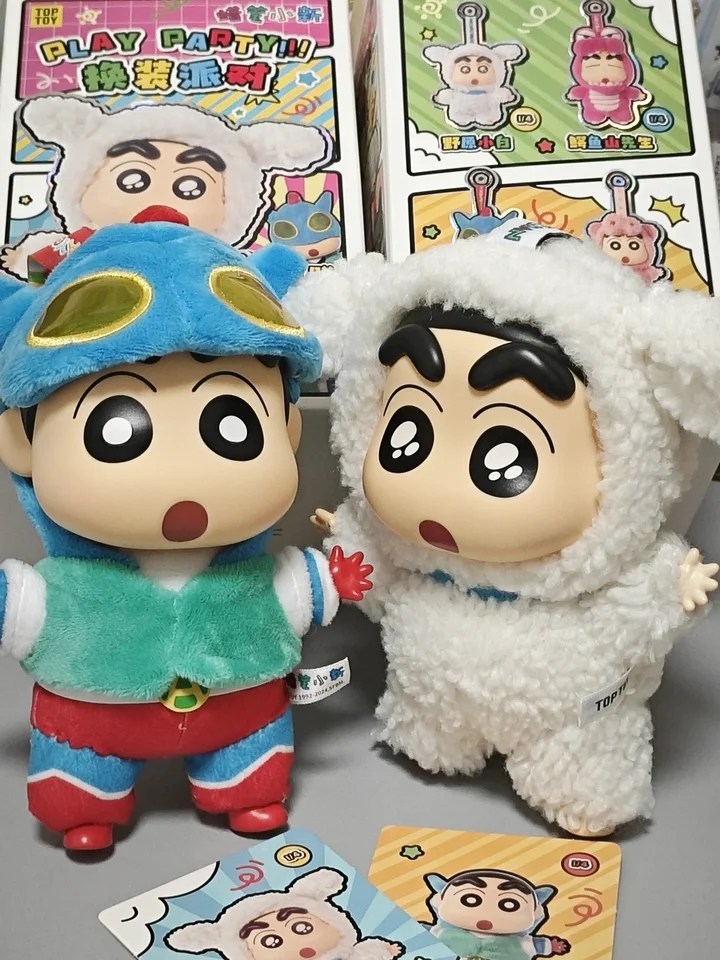 TOP TOY Crayon Shin-chan Seria Imprezowa Przebranie Mystery Box Figurka Anime z Wełny Winylowej Kolekcjonerska Zabawka Ozdoba Prezent Urodzinowy