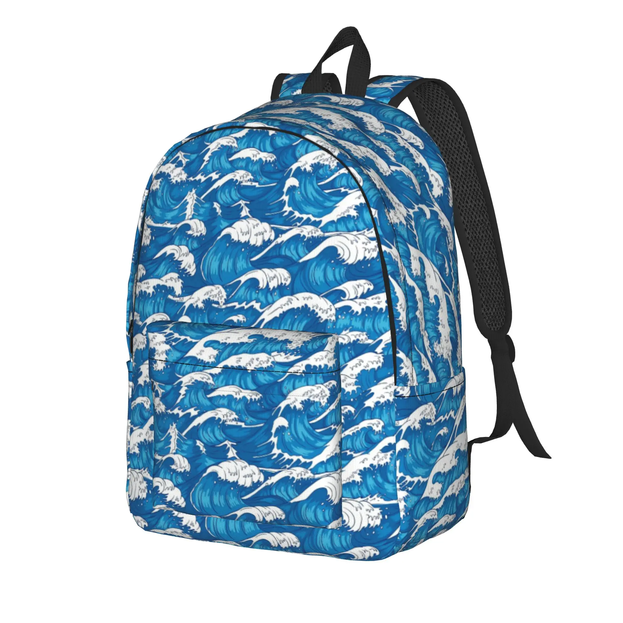 Japanese Wave    Backpack  University Backpacks Youth Colorful Pattern School Bags Kawaii Rucksack