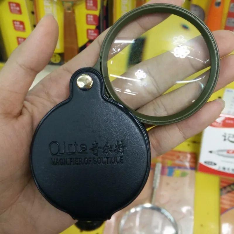 

HD 10x 60mm Adjustable Magnifying Glass Folding Magnifier Helping Hands Portable Handheld Read Newspaper Jewelry Loupe