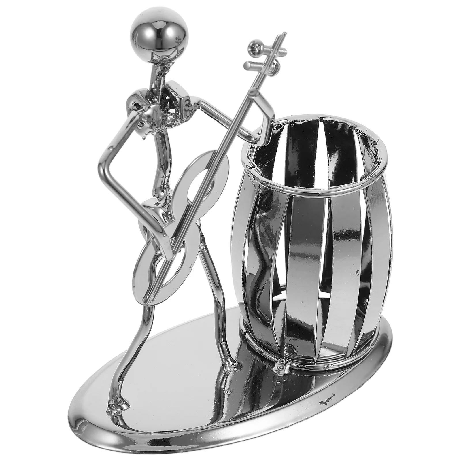 

160pcs Metal Guitar Pen Holder Iron Music-Shaped Desk Organizer Creative Stationery Storage For Office Study Cool Present Unique